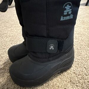 Kamik Black Snow Boots, 10t